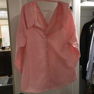 Zara drop back button down shirt